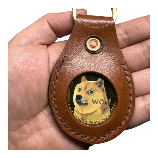 Shiba coin DOGE replica leather keychain