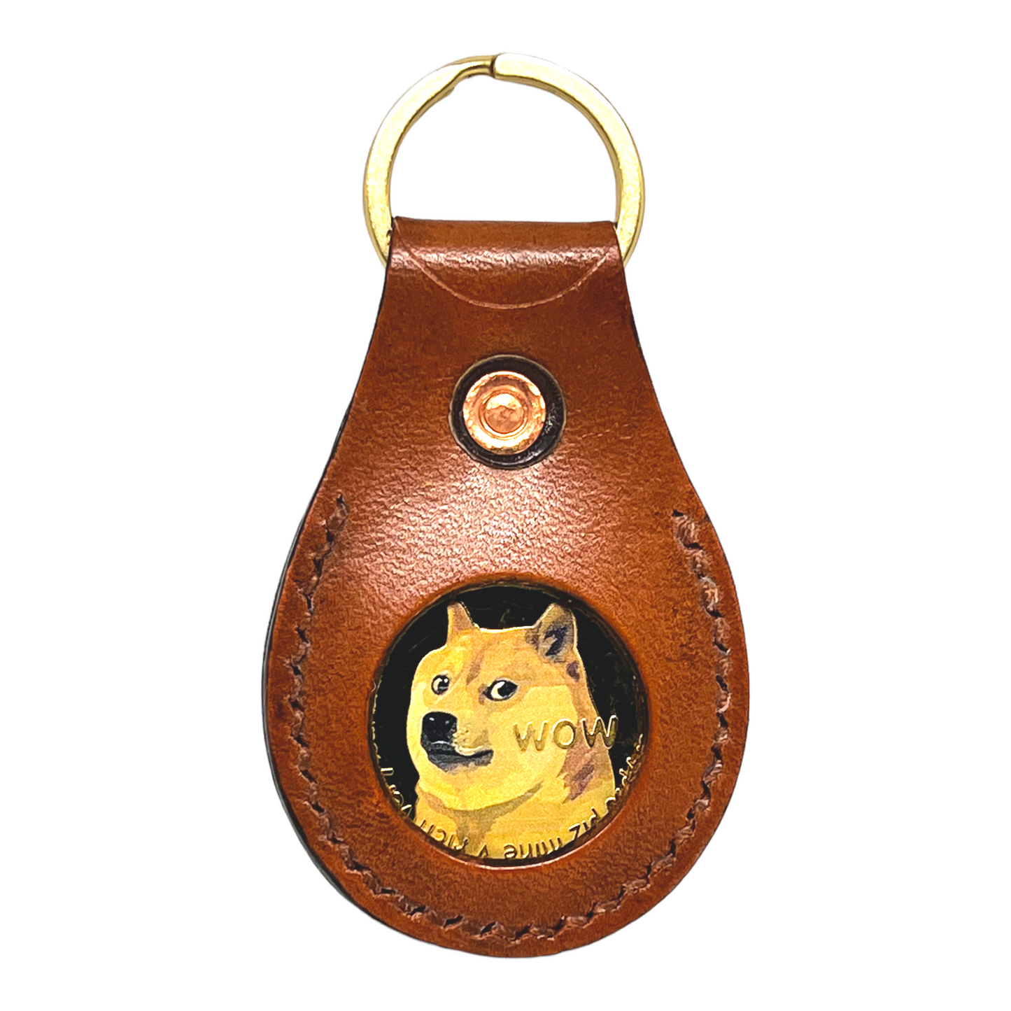 Shiba coin DOGE replica leather keychain